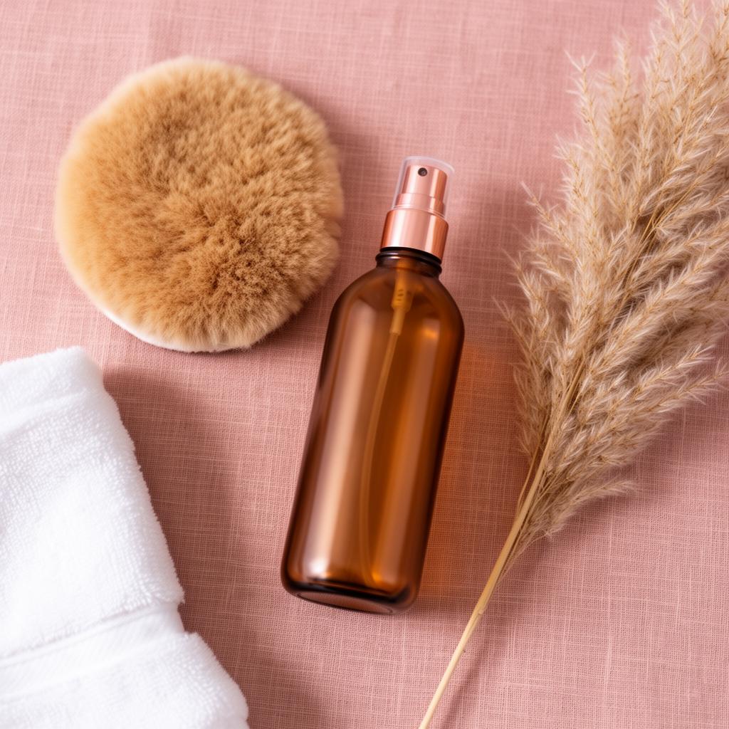 Mobile spray tan kit flat lay